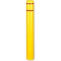 Post Guard Post Guard® Bollard Cover CL1386-A, 7"Dia. X 60"H, Yellow W/Red Tape CL1386-A